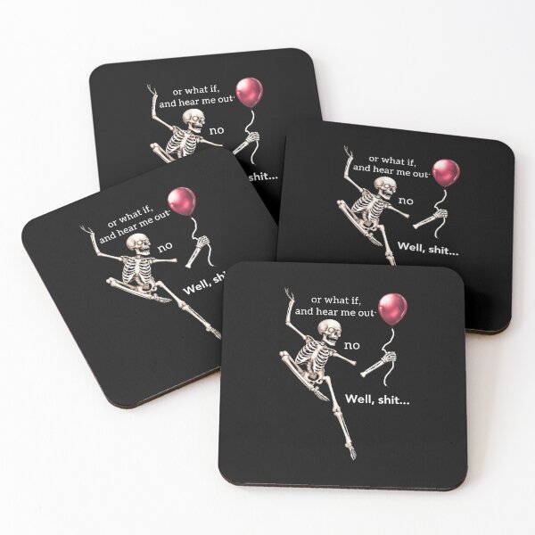 Item preview, Skeleton Lost Balloon Well Shit Funny Saying Quote Men Women designed and sold by fben-design.