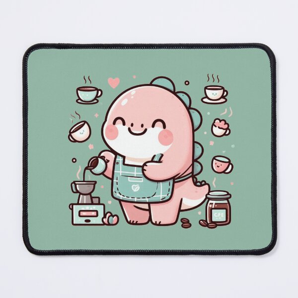 Item preview, Dinosaur Tea Barista designed and sold by Safe Haven Pets.