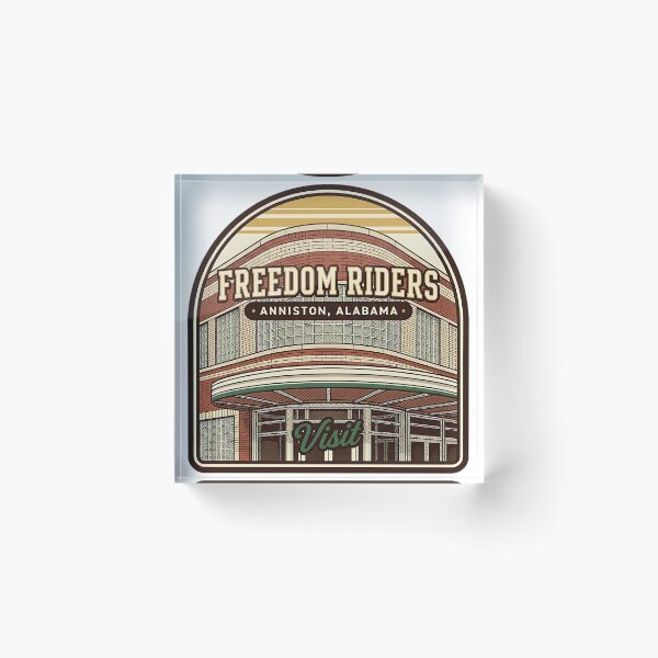 Item preview, Freedom Riders Bus Station Close-Up Halftone Arch Sticker designed and sold by DetourDgn.