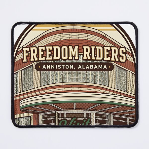 Item preview, Freedom Riders Bus Station Close-Up Halftone Arch Sticker designed and sold by DetourDgn.