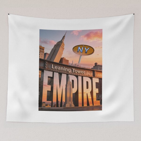 Item preview, Leaning Tower Empire Print designed and sold by Lichentroupe63.