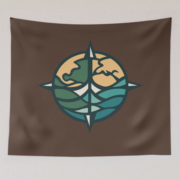 Item preview, Mountain Forest Compass – Outdoor Adventure Emblem designed and sold by BROHLine Studio.
