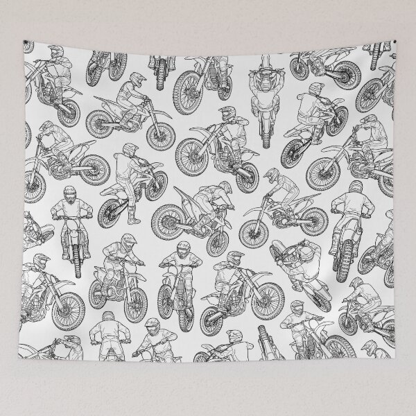 Item preview, Motocross Rider Dirtbike Motorcycle Pattern Dirt Bike designed and sold by GrandeDuc.