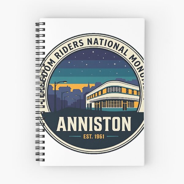 Item preview, Freedom Riders National Monument Night Vista Circle Sticker designed and sold by DetourDgn.
