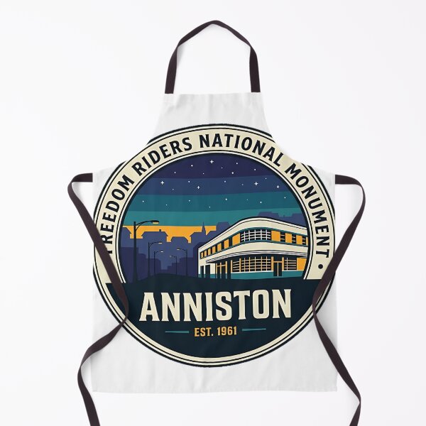 Item preview, Freedom Riders National Monument Night Vista Circle Sticker designed and sold by DetourDgn.