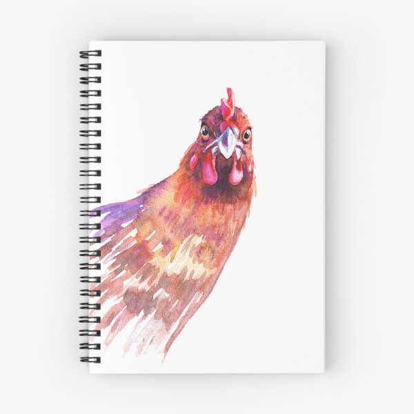 Item preview, Funny hen chicken watercolor farm bird  designed and sold by art-tee-ua.
