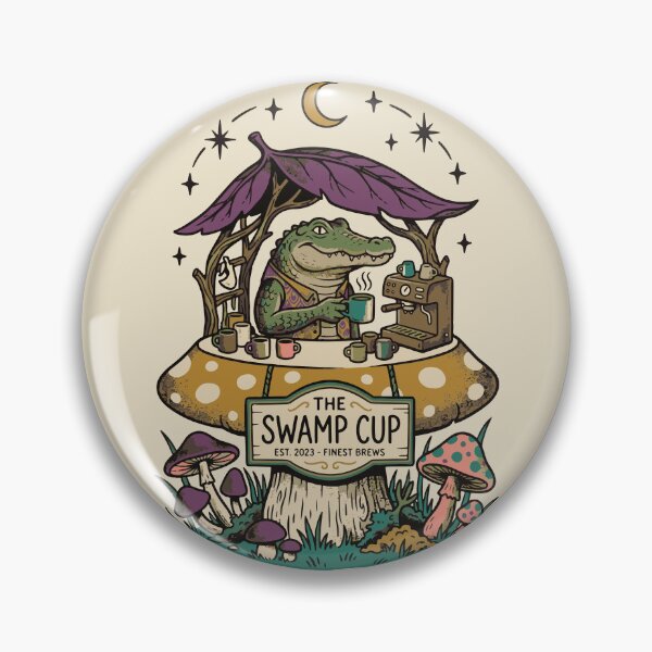 Item preview, The Swamp Cup - Vintage Alligator Coffee Shop designed and sold by JEMAR Designs.
