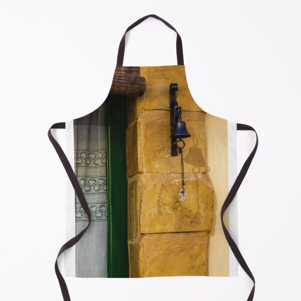 Item preview, Rustic Wall Bell And Hamsa Hand Keychain On Yellow Stone Exterior By Window And Bamboo Shade designed and sold by Nmallia.