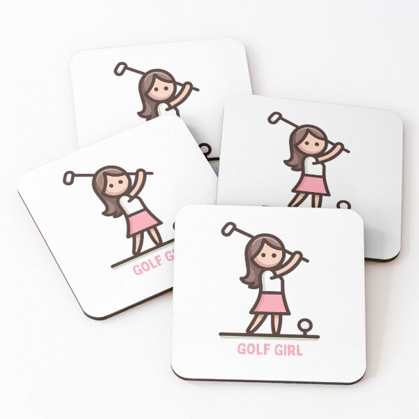 Item preview, Cute Golf Girl Cartoon Illustration designed and sold by LivingInThinAir.