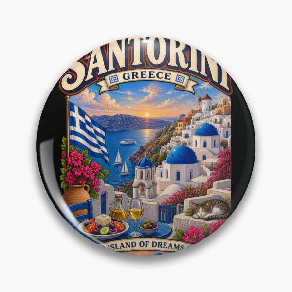 Item preview, Santorini – Greek Island Of Dreams designed and sold by RockitBaby.