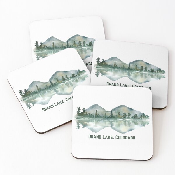Item preview, Grand Lake Colorado Watercolor Mountain Art designed and sold by LivingInThinAir.
