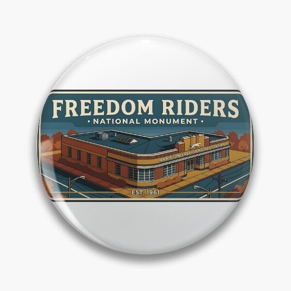 Item preview, Freedom Riders National Monument Autumn Dusk Sticker designed and sold by DetourDgn.