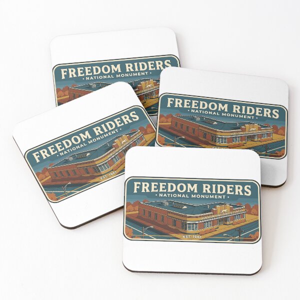 Item preview, Freedom Riders National Monument Autumn Dusk Sticker designed and sold by DetourDgn.