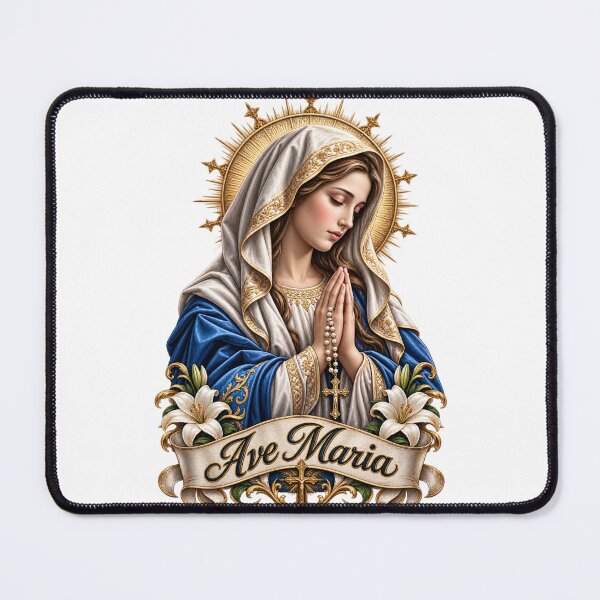 Item preview, Ave Maria Catholic Christian Mary Vintage Religious Floral Design designed and sold by Legacy Apparel Co..