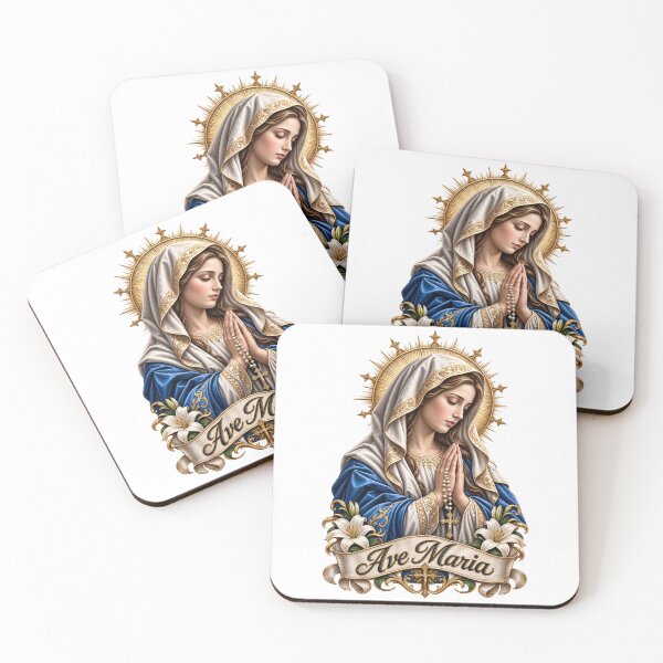 Item preview, Ave Maria Catholic Christian Mary Vintage Religious Floral Design designed and sold by Legacy Apparel Co..
