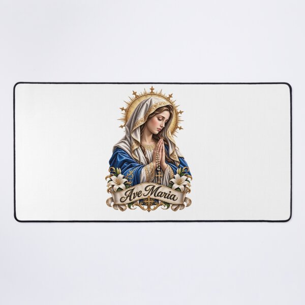 Item preview, Ave Maria Catholic Christian Mary Vintage Religious Floral Design designed and sold by Legacy Apparel Co..