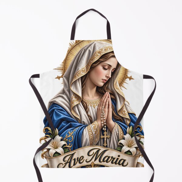 Item preview, Ave Maria Catholic Christian Mary Vintage Religious Floral Design designed and sold by Legacy Apparel Co..