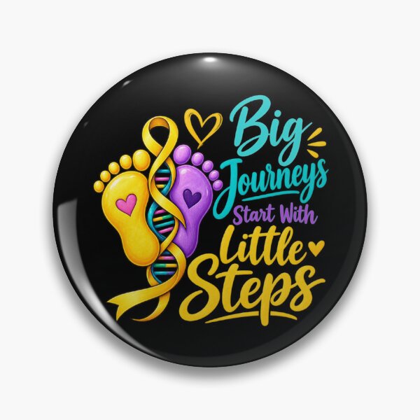 Item preview, Big Journeys Start With Little Steps Pediatric Cancer Awareness designed and sold by PunchDrop.
