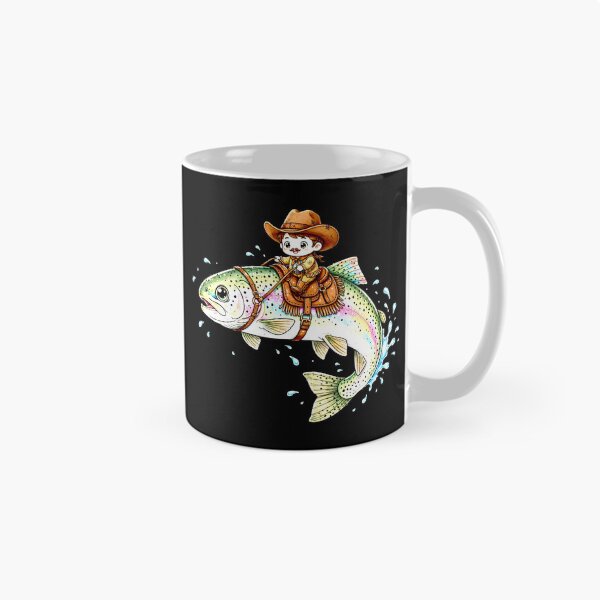 Item preview, Cowboy Trout Rainbow Fishing Western Style Design for Anglers and Fishermen Gift designed and sold by Teetreasure2.