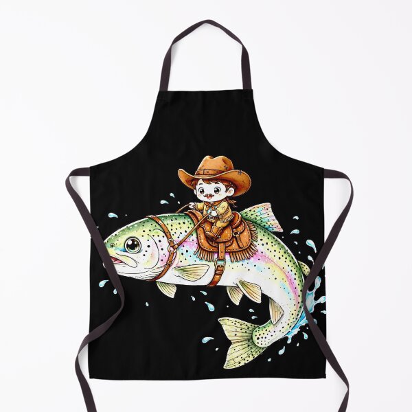 Item preview, Cowboy Trout Rainbow Fishing Western Style Design for Anglers and Fishermen Gift designed and sold by Teetreasure2.