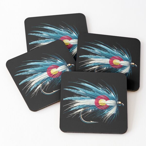 Item preview, Colorado Flag Fly Fishing Fly Art designed and sold by LivingInThinAir.