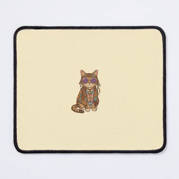 Item preview, 70s Vintage Retro Hippie Cat designed and sold by FootprintofLove.