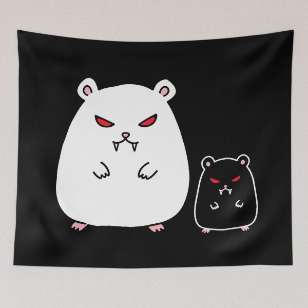 Item preview, Two spooky vampire hamsters for  Halloween  designed and sold by uunaa.