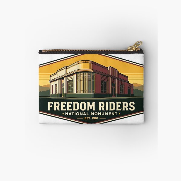 Item preview, Freedom Riders National Monument Golden Hour Hexagon Sticker designed and sold by DetourDgn.