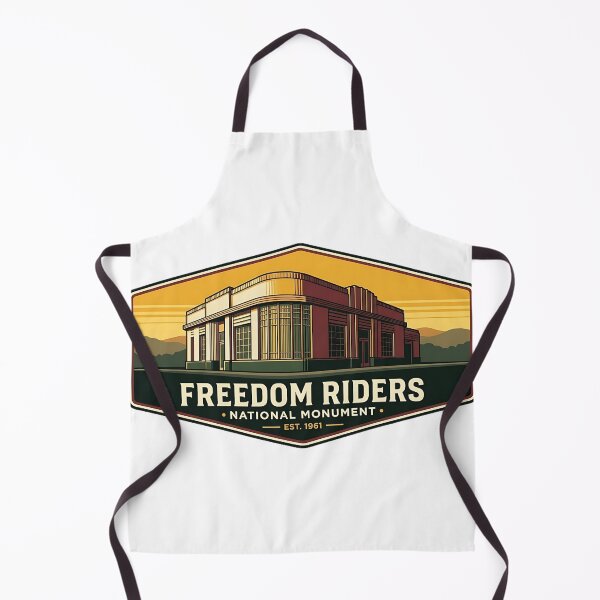 Item preview, Freedom Riders National Monument Golden Hour Hexagon Sticker designed and sold by DetourDgn.
