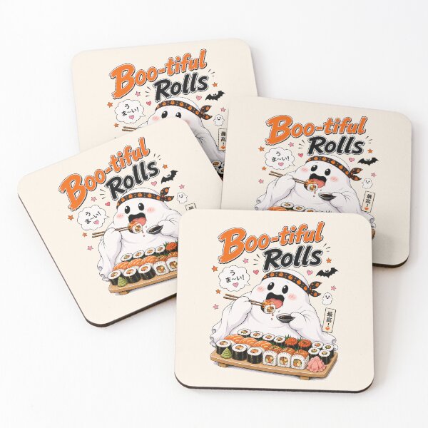 Item preview, Boo-tiful Rolls Sushi Food pun designed and sold by Festive Bug.