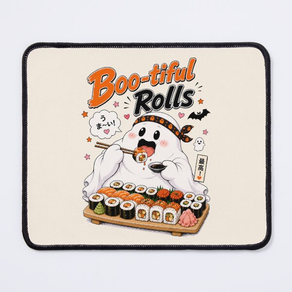 Item preview, Boo-tiful Rolls Sushi Food pun designed and sold by Festive Bug.