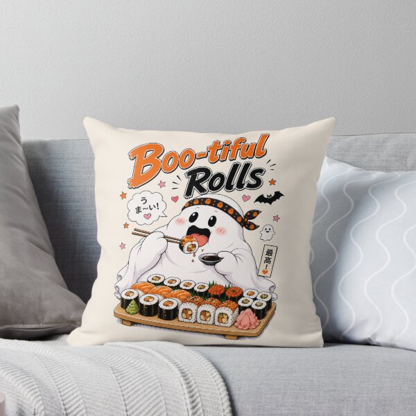 Item preview, Boo-tiful Rolls Sushi Food pun designed and sold by Festive Bug.