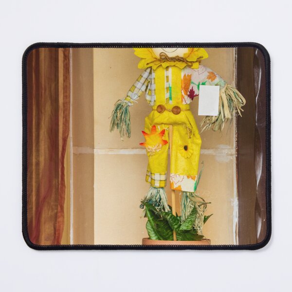 Item preview, Whimsical Sunflower Scarecrow Decoration In Yellow Outfit Standing On A Potted Plant designed and sold by Nmallia.