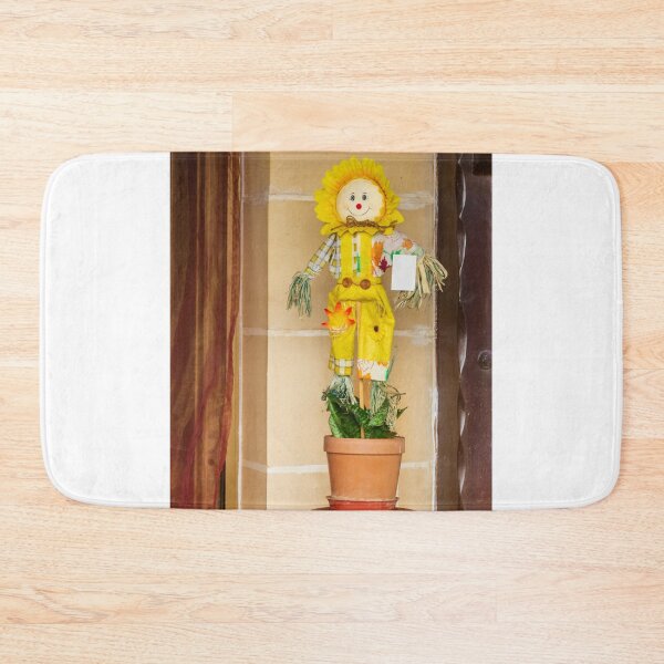 Item preview, Whimsical Sunflower Scarecrow Decoration In Yellow Outfit Standing On A Potted Plant designed and sold by Nmallia.