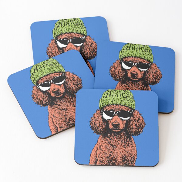 Item preview, Poodle With Beanie and Sunglasses designed and sold by MZS Studio.