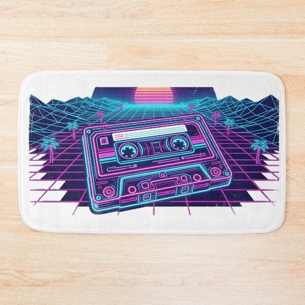 Item preview, Synthwave 80s Retro Cassette Tape Cyberpunk Grid Sunset designed and sold by Pyt27.