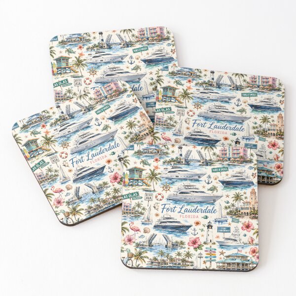 Item preview, Fort Lauderdale Coastal Pattern designed and sold by TinyWeird.