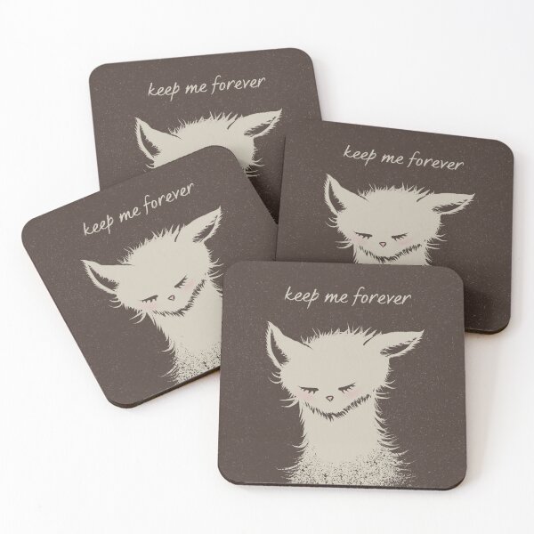Item preview, Keep Me Forever - Whimsical Rescue Cat Art Print for Cat Lovers designed and sold by Boriana Giormova.