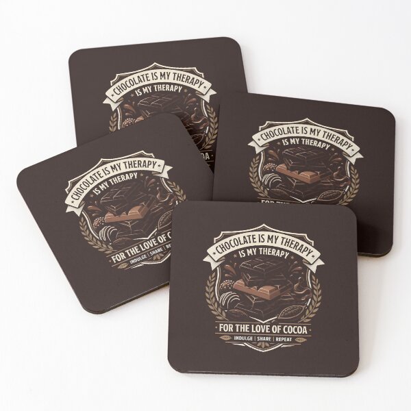 Item preview, Chocolate Is My Therapy Funny Cocoa Lover Vintage Emblem designed and sold by eihabo.