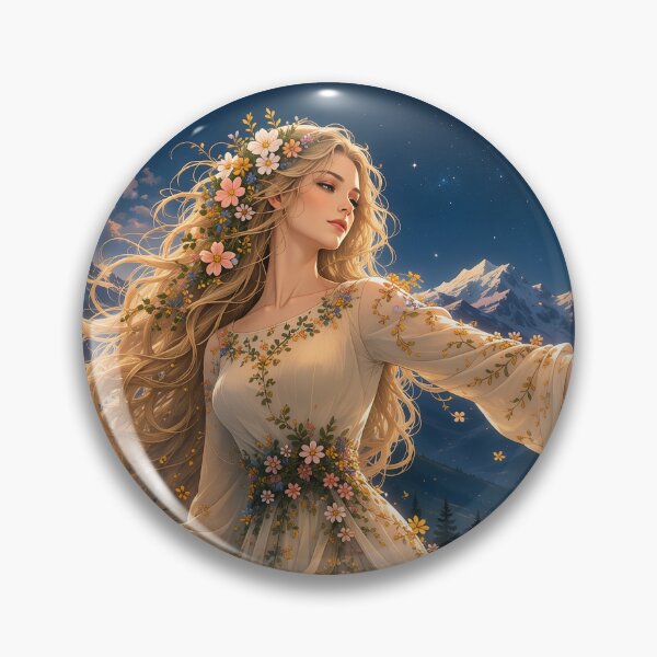 Item preview, Spring Goddess Setting the Mountains Abloom designed and sold by FriskyLemur.