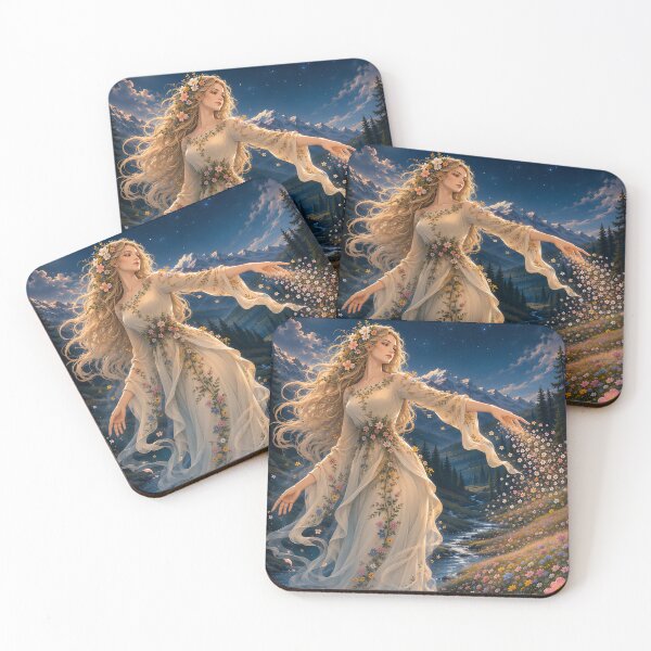 Item preview, Spring Goddess Setting the Mountains Abloom designed and sold by FriskyLemur.