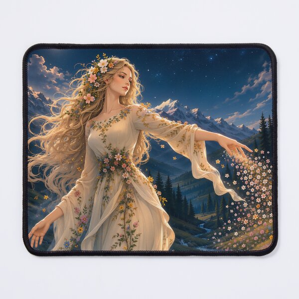 Item preview, Spring Goddess Setting the Mountains Abloom designed and sold by FriskyLemur.