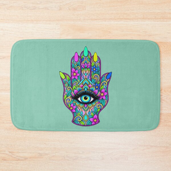 Artikelvorschau, Mystisches Hamsa-Auge – Buntes Boho-Schutz-T-Shirt entworfen und verkauft von Aimetoi.