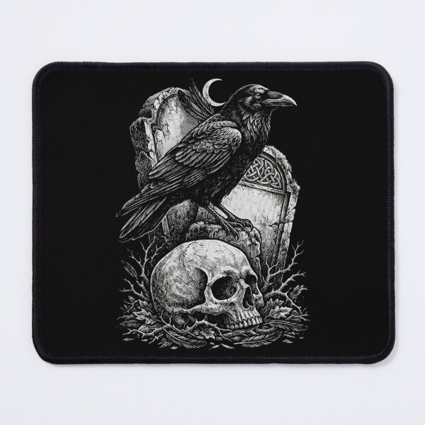 Item preview, Halloween The Raven and the Skull Moon – Crow Gothic Dark Art designed and sold by SOUFIANE1991.