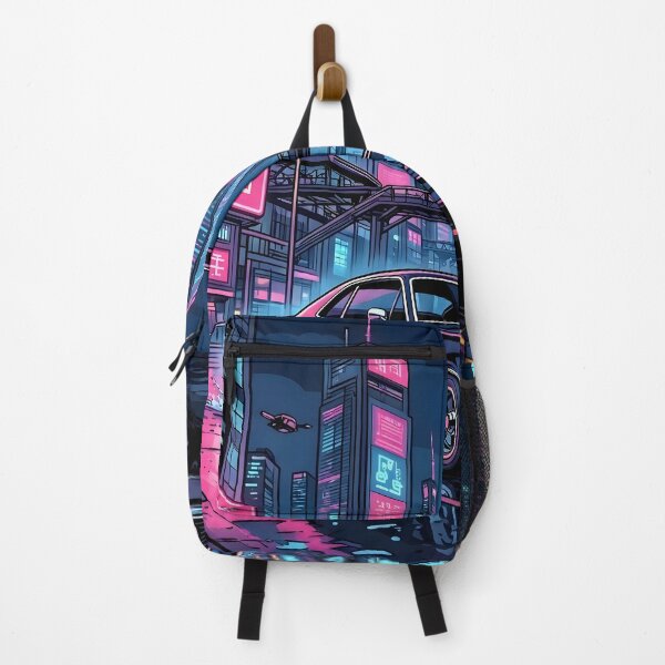 Item preview, Cyberpunk Neon City Muscle Car Synthwave Skyline designed and sold by Herodestroyer.