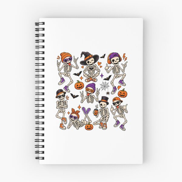 Item preview, Cute Halloween Skeleton Squad Funny Spooky Skeletons designed and sold by afr-saad.