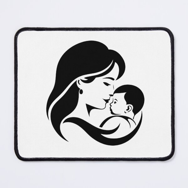 Item preview, Mother and Baby Love Minimalist Line Art – Motherhood and Maternal Love Design designed and sold by TotemTshirt.