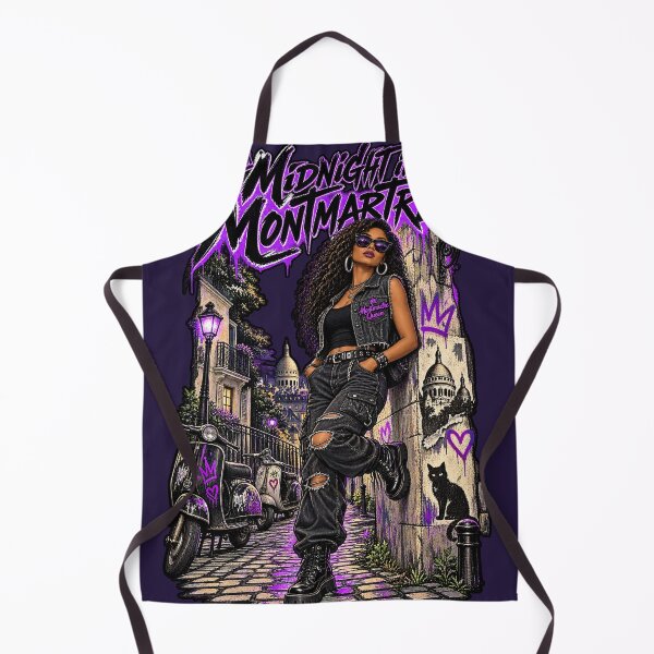 Item preview, Midnight Montmartre – Urban Streetwear Art with Bold Purple Graffiti designed and sold by CurrentPhase.