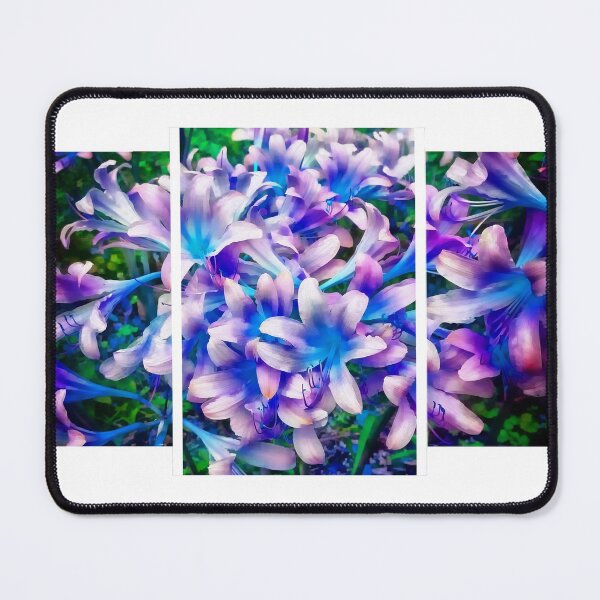 Item preview, Cosmic blue lilies triptych designed and sold by Bonnie's Playground.