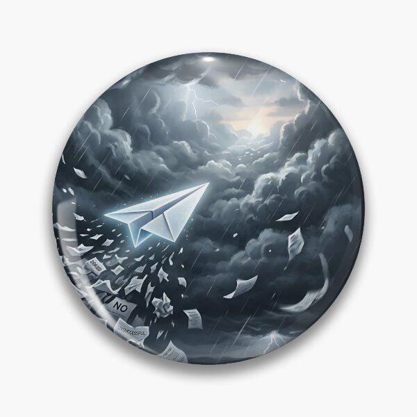 Item preview, Paper Plane Flying Through Rejection Letters Perseverance designed and sold by Michaelragheb.